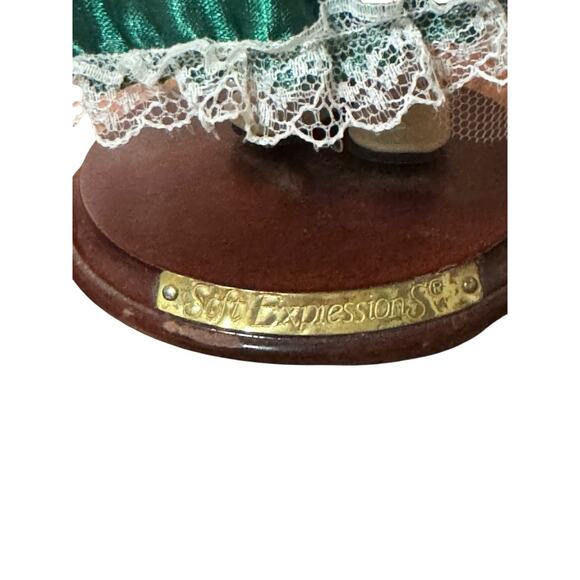 Soft Expressions Porcelain Bisque Doll Girl Curly Blonde Hair Blue Eyes 13” - Picture 10 of 10